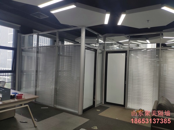 双玻百叶配铝框门